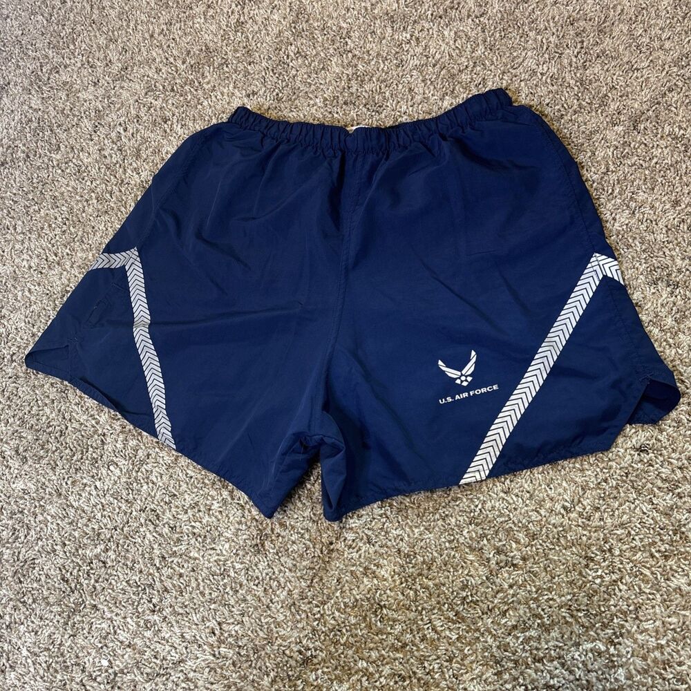 US Air Force Shorts Mens XL Blue Logo Improved Physical Training Uniform IPTU